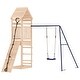 preview thumbnail 3 of 17, vidaXL Swing Set Outdoor Backyard Wooden Playground Equipment for Kids Age 3-8