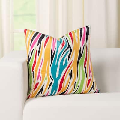 Jester Day Animal Print Plush Throw Pillow