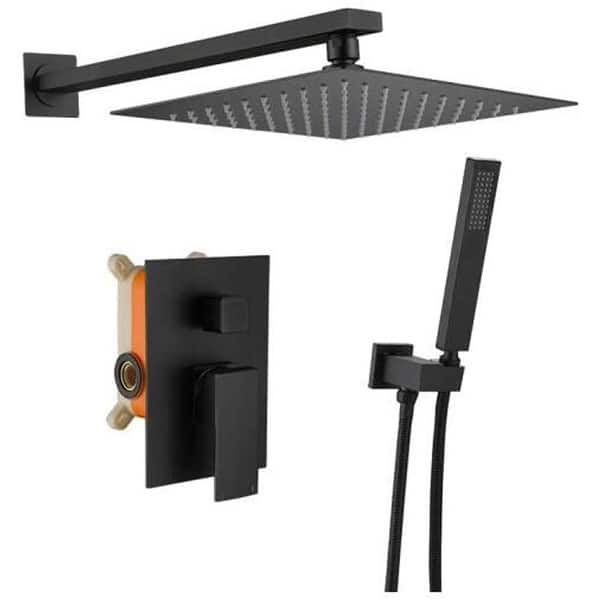 Luxury Rain Mixer Shower Combo Set Wall Mounted Rainfall Shower Head