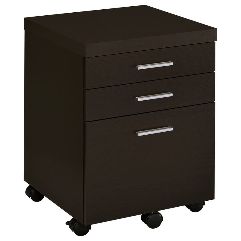 Skylar 2-Piece Home Office Desk Set With File Cabinet Cappuccino