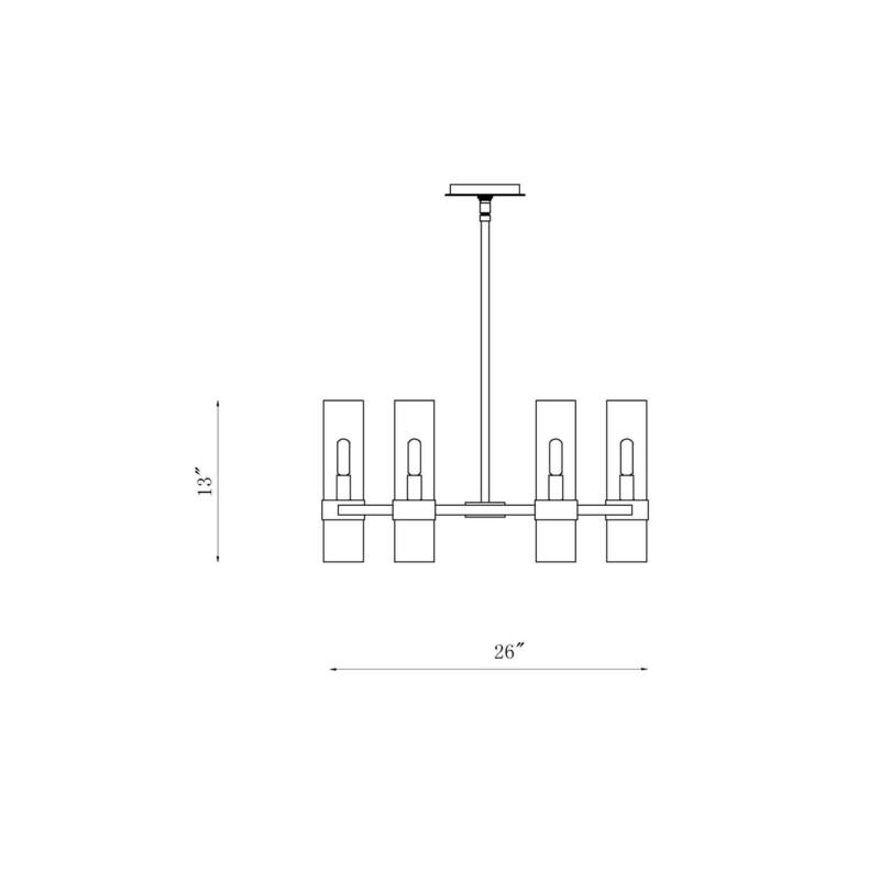 Bellevue ZCH66053 Conway 6 Light 26" Wide Taper Candle Style