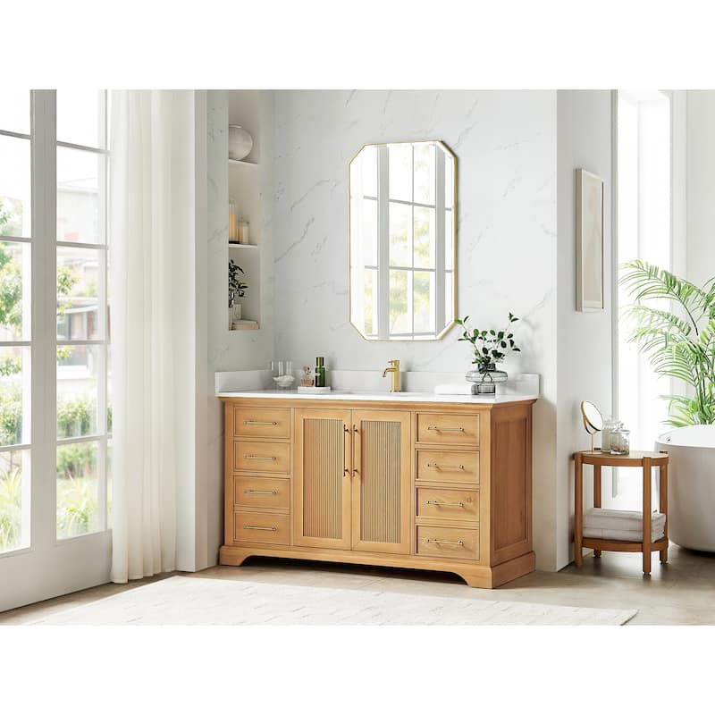 Tokyo Bath Vanity with Quartz Stone Top without Mirror