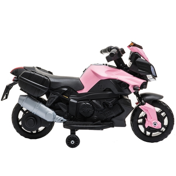 Kids Electric Motorcycle Ride-On Toy 6V Battery Powered with Music - 7'6" x 9'6". Opens flyout.