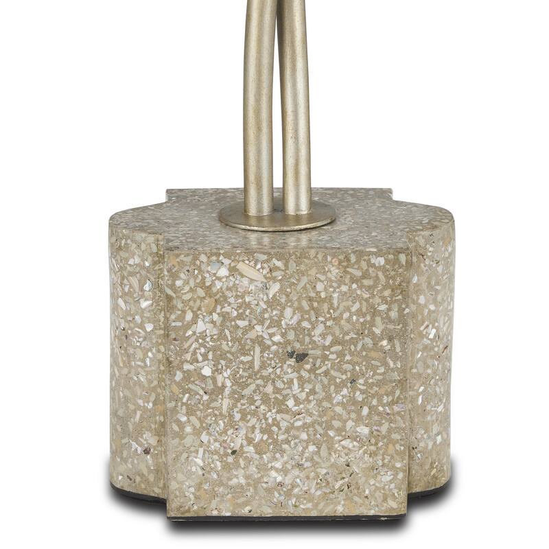 Currey & Company Paradiso Gold & Silver Table Lamp - 36.5"h x 15.5"w x 5.75"d