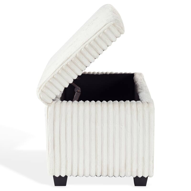 SAFAVIEH Couture Lynzie Plush Corduroy Storage Bench - 55"W x 21"D x 19"H