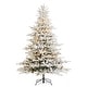 preview thumbnail 95 of 131, Glitzhome 6FT/7.5FT/9FT/11FT Snow Flocked Pre-lit Artificial Fir Christmas Trees