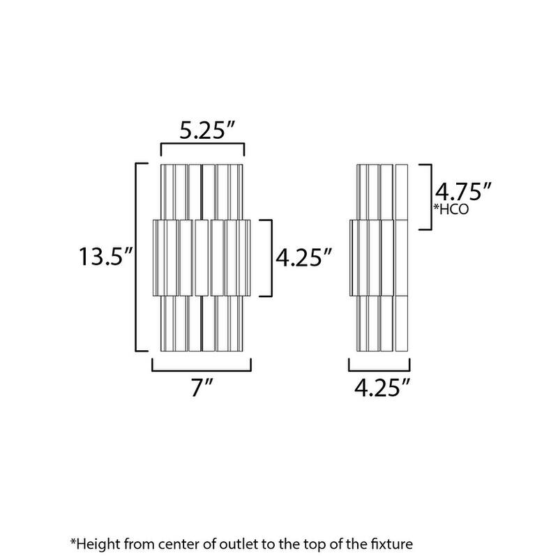 Maxim 14450WWT Satori 2 Light 14" Tall Wall Sconce