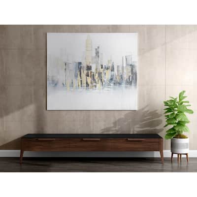"Concrete Jungle" Hand Painted Cityscape Wall Art
