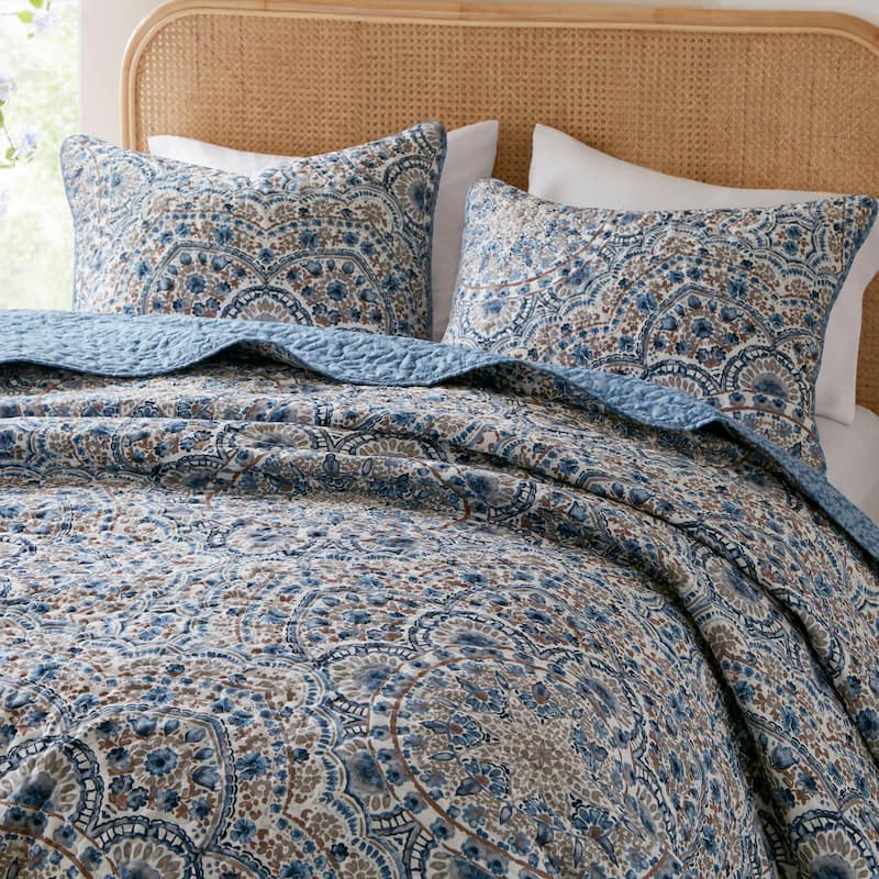 Chelsea Square Valerie Boho Floral Reversible Quilt