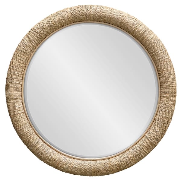 slide 2 of 5, Uttermost Mariner Natural Round Mirror - 47" dia