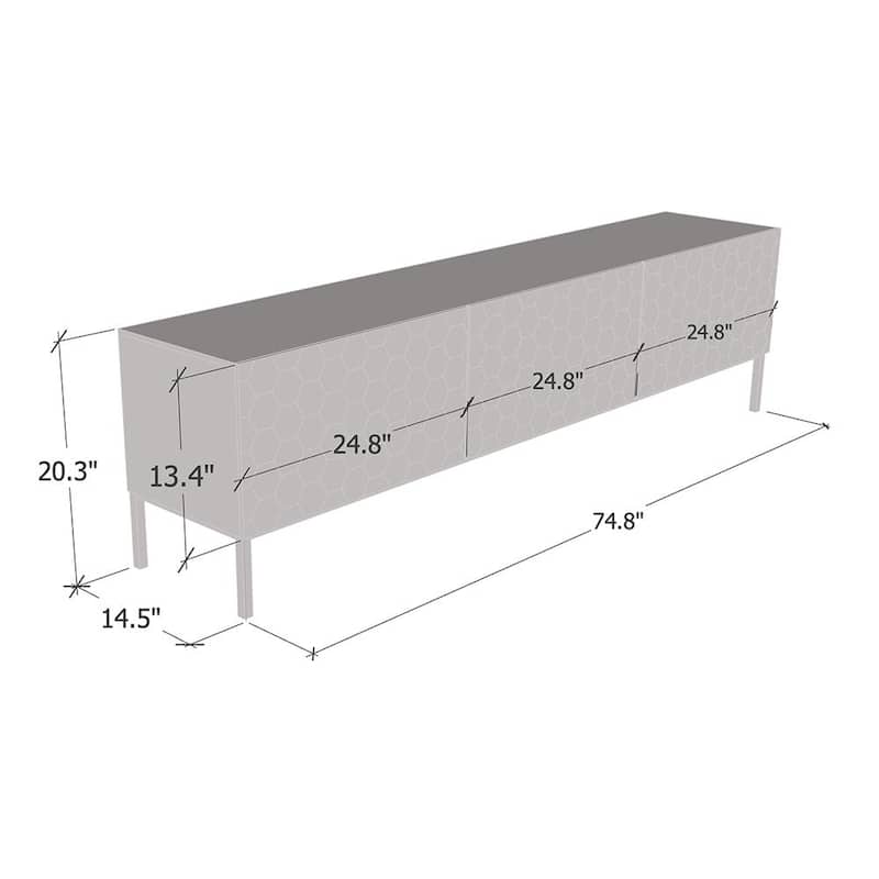 Hexa 01 75" TV Stand
