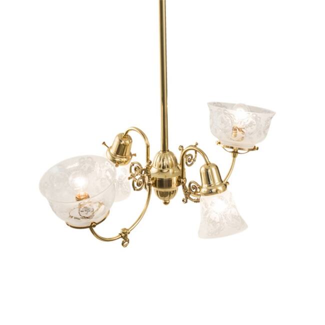 Meyda Tiffany 242592 Long Revival Gas and Electric 4 Light 22" Wide