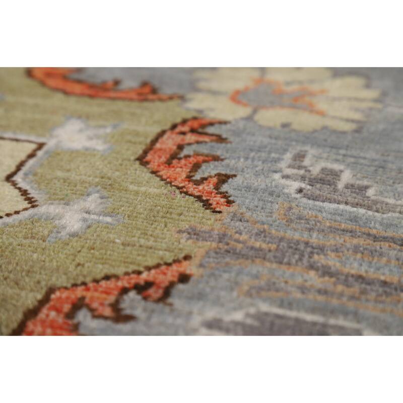 Vegetable Dye Oushak Oriental Area Rug Handmade Wool Carpet - 8'2" x 10'4"