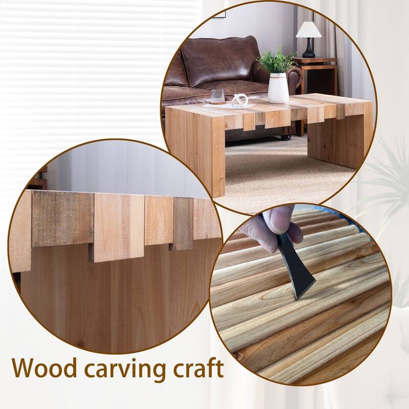 Living Room Rectangular Center Table Wood Coffee Table