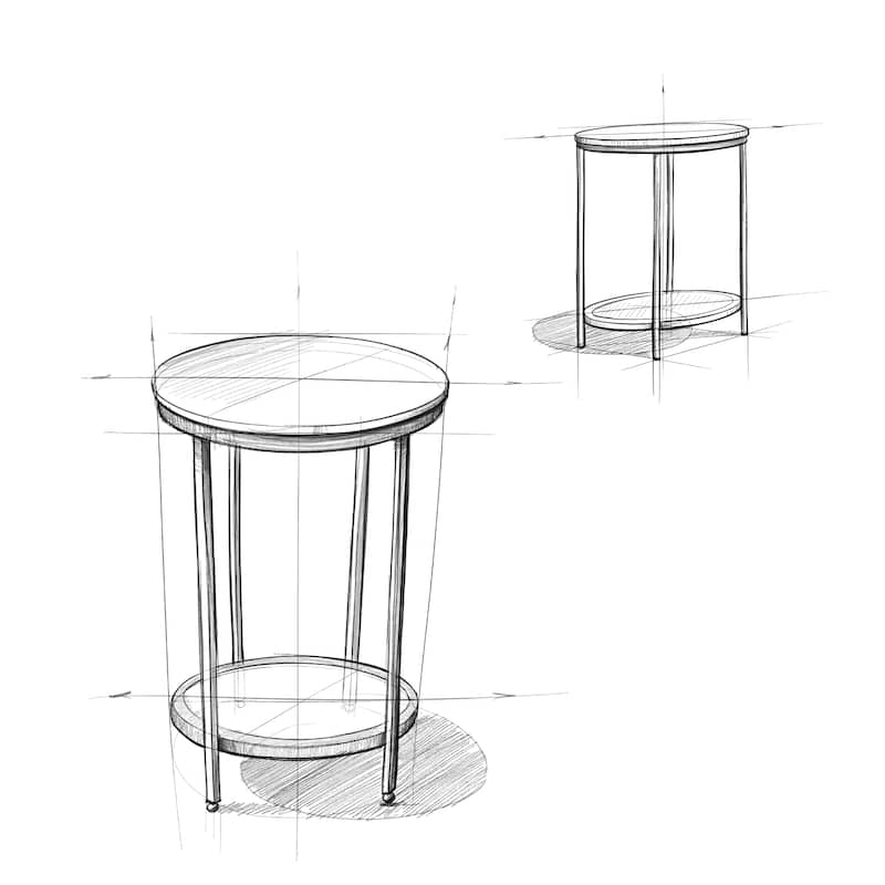 WYNDENHALL Alrich Industrial 18 inch Wide Metal Round Accent Side Table - 18 W x 18 D x 24 H