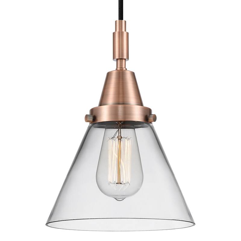 Innovations Lighting 447-1P-G42 Cone 8" Wide Mini Pendant with Clear