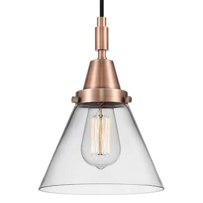 Innovations Lighting 447-1P-G42 Cone 8" Wide Mini Pendant with Clear
