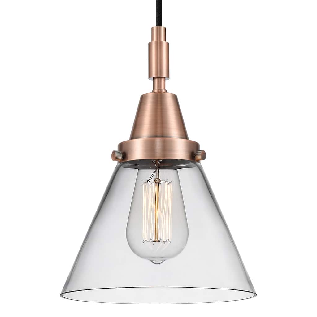 Innovations Lighting 447-1P-G42 Cone 8" Wide Mini Pendant with Clear