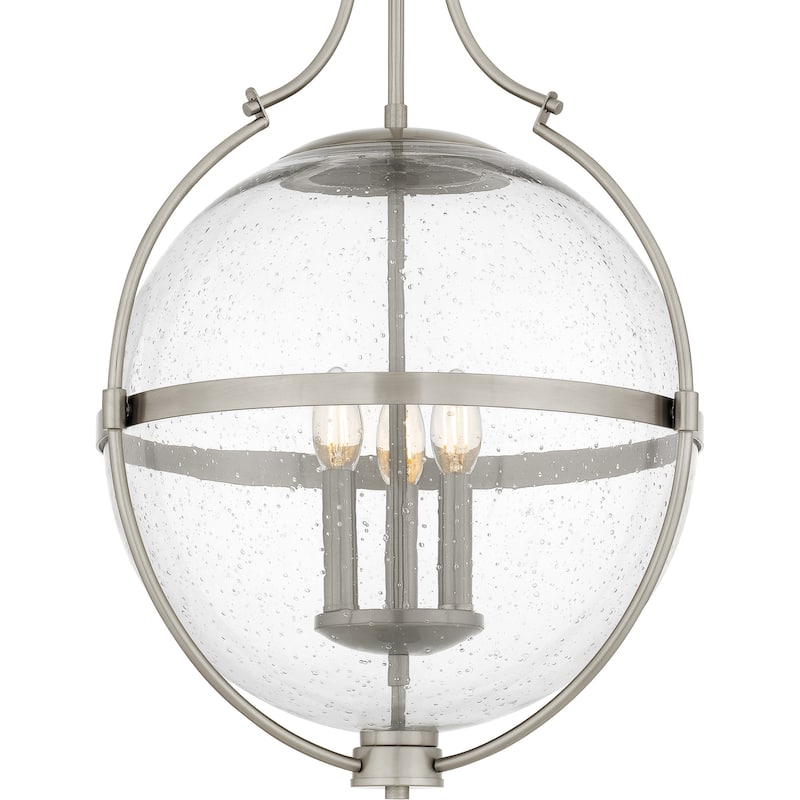 Chicago 3-Light Brushed Nickel Pendant Light