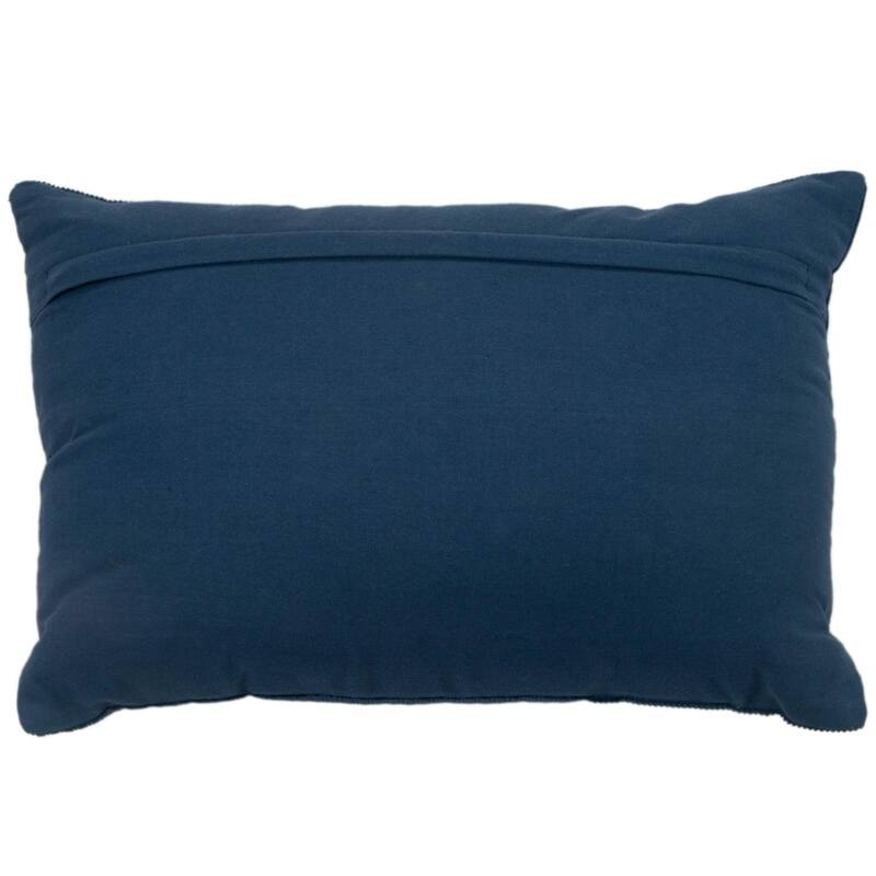 Rizzy Home Solid Corduroy Modern Pattern Blocked Throw Pillow