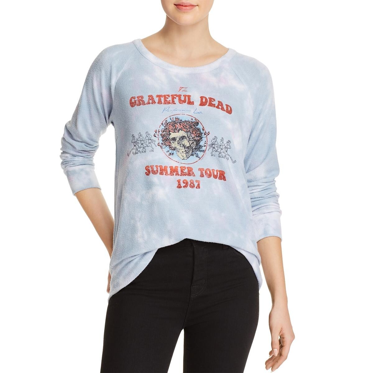 Shop Chaser Womens Grateful Dead Pullover Sweater Tie Dye Printed