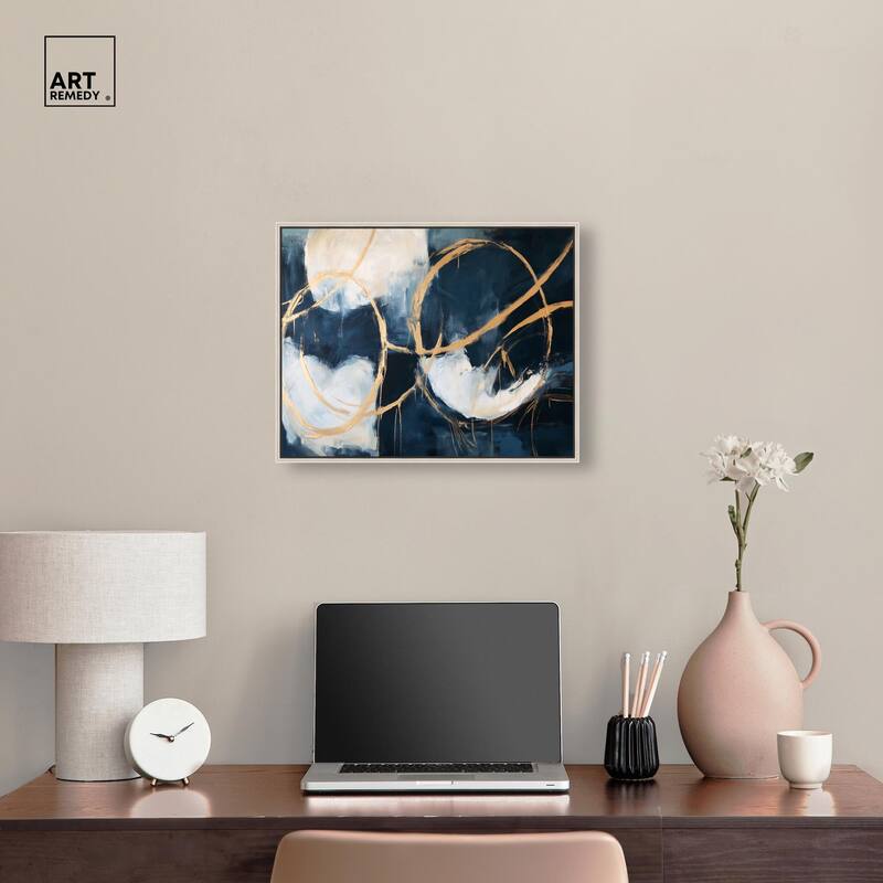 Gold Loops Canvas by Art Remedy
