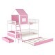 preview thumbnail 4 of 7, Full over Full Bunk Bed with Twin Size Trundle,Farmhouse Bed with Drawer and Storage Box,Housebed
