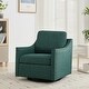 preview thumbnail 14 of 37, Linen Swivel Chairs, Club Accent Chairs, Soft Cushions 1 Piece - Dark Green