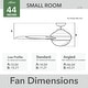 preview thumbnail 5 of 14, Hunter Erling Ceiling Fan with LED Light Kit and Pull Chain - Modern Rustic, Transitional