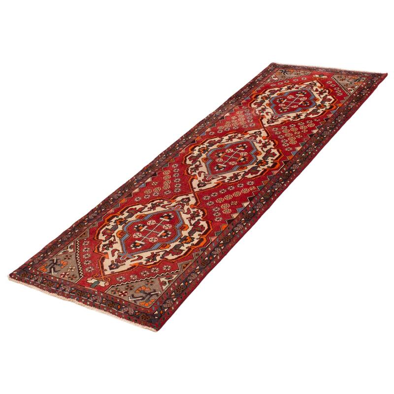 ECARPETGALLERY Hand-knotted Konya Anatolian Red Wool Rug - 3'3 x 9'8