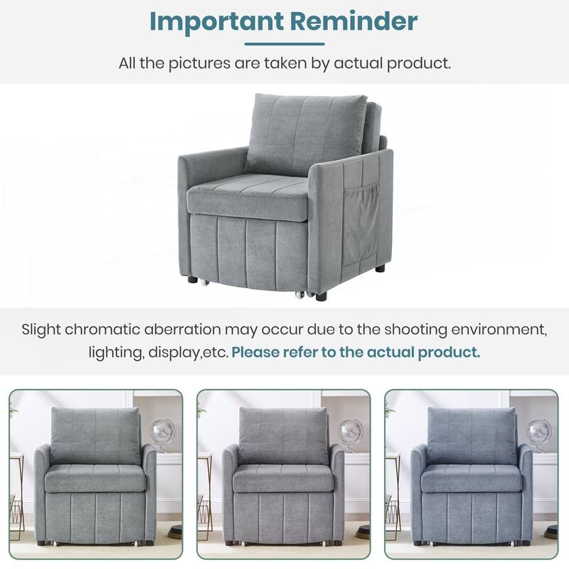 Upholstered Convertible Sleeper Sofa