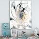 preview thumbnail 14 of 15, White Stained Glass Large Floral Wall Art Canvas 44 in. wide x 34 in. high