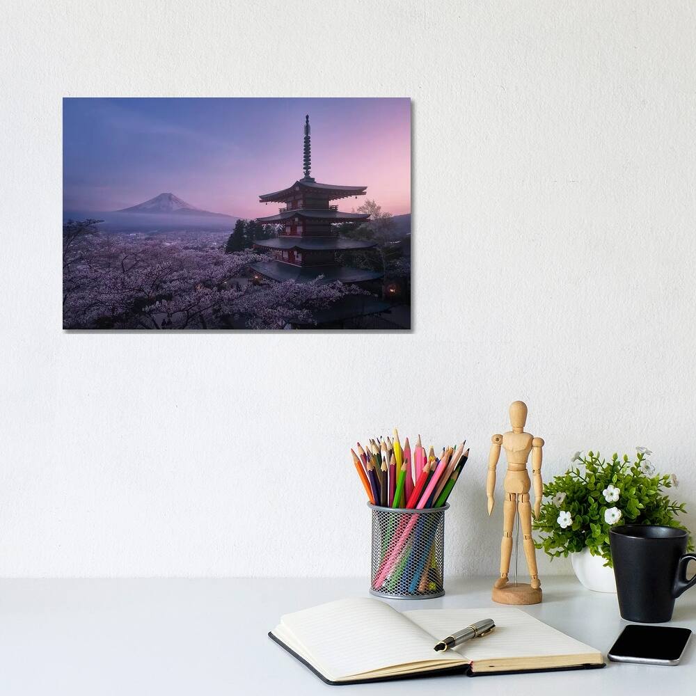 iCanvas "Mt Fuji Sakura" by Javier de la Torre Canvas Print