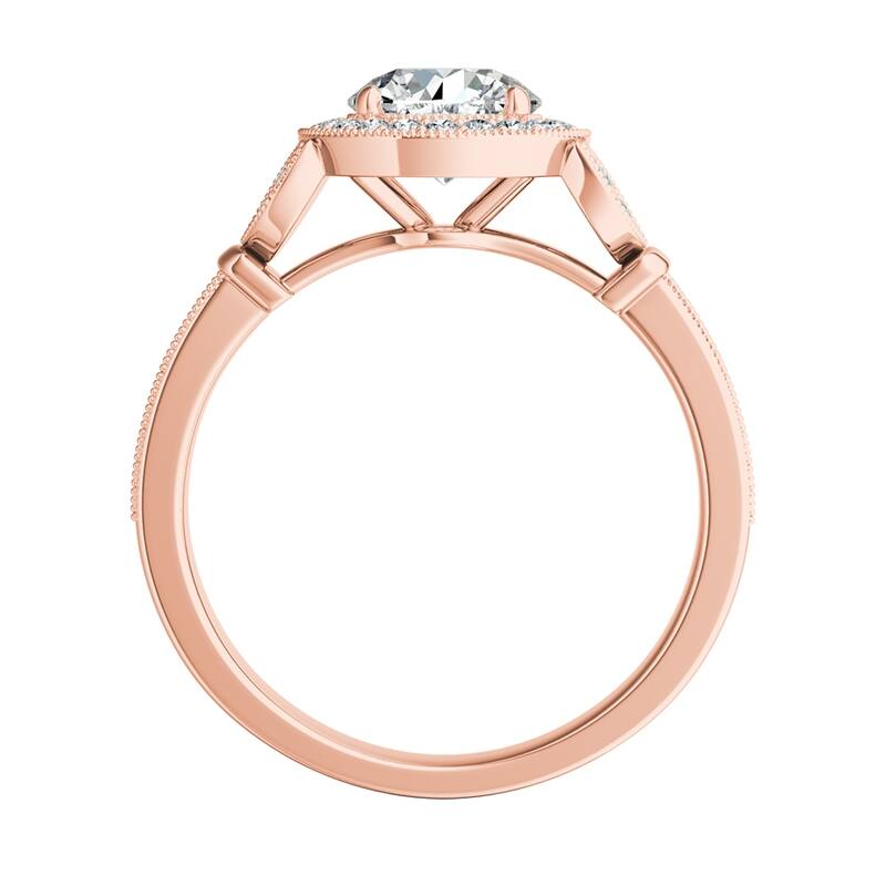 Auriya 14k Gold 1 1/4ctw Vintage Moissanite Engagement Ring