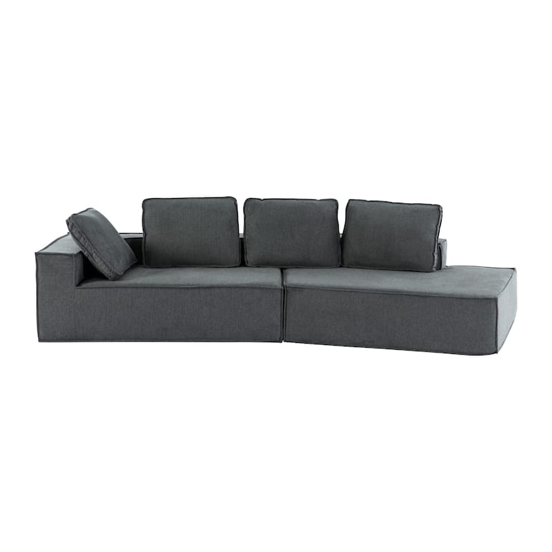 125" Stylish 4-Seater Chaise Lounge Sofa, Modern Indoor Sleeper for Cozy Living Room Relaxation