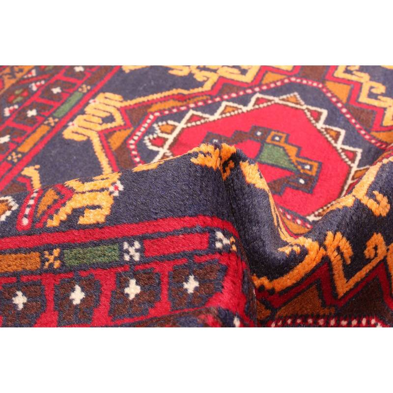 ECARPETGALLERY Hand-knotted Teimani Dark Navy Wool Rug - 2'10 x 4'2