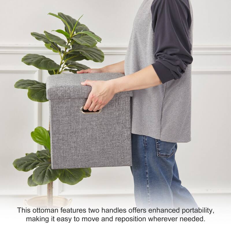 Ottoman Storage Ottoman Footrest Stool Small Ottoman with Storage Foldable Ottoman Foot Rest Footstool Bench