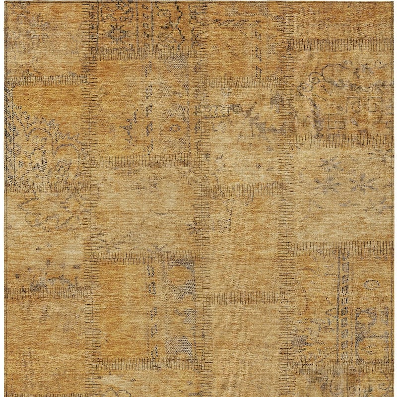 HomeRoots Patchwork Transitional Rectangle Outdoor Rug