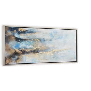 "Rising River" Hand Painted Abstract Wall Art on Canvas