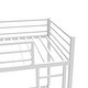 preview thumbnail 10 of 25, Metal Twin over Twin Bunk Bed with Safety Guardrail, White