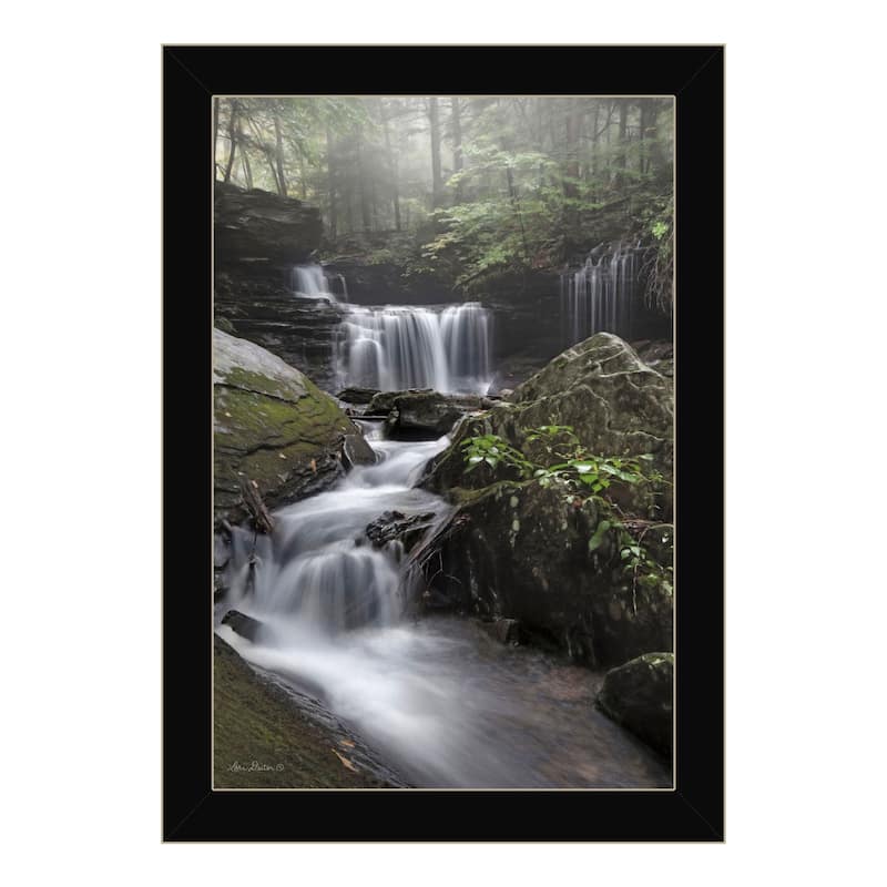 TrendyDecor4U "Rickett's Waterfall" Framed Print Wall Art - Black