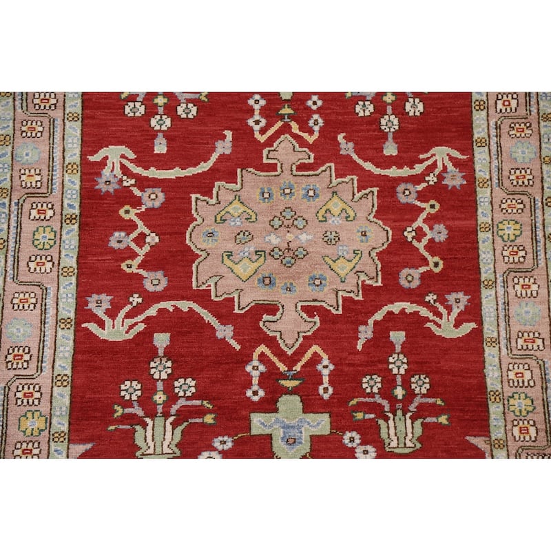 Oushak Turkish Area Rug Hand-knotted Wool Carpet - 4'6"x 6'1"