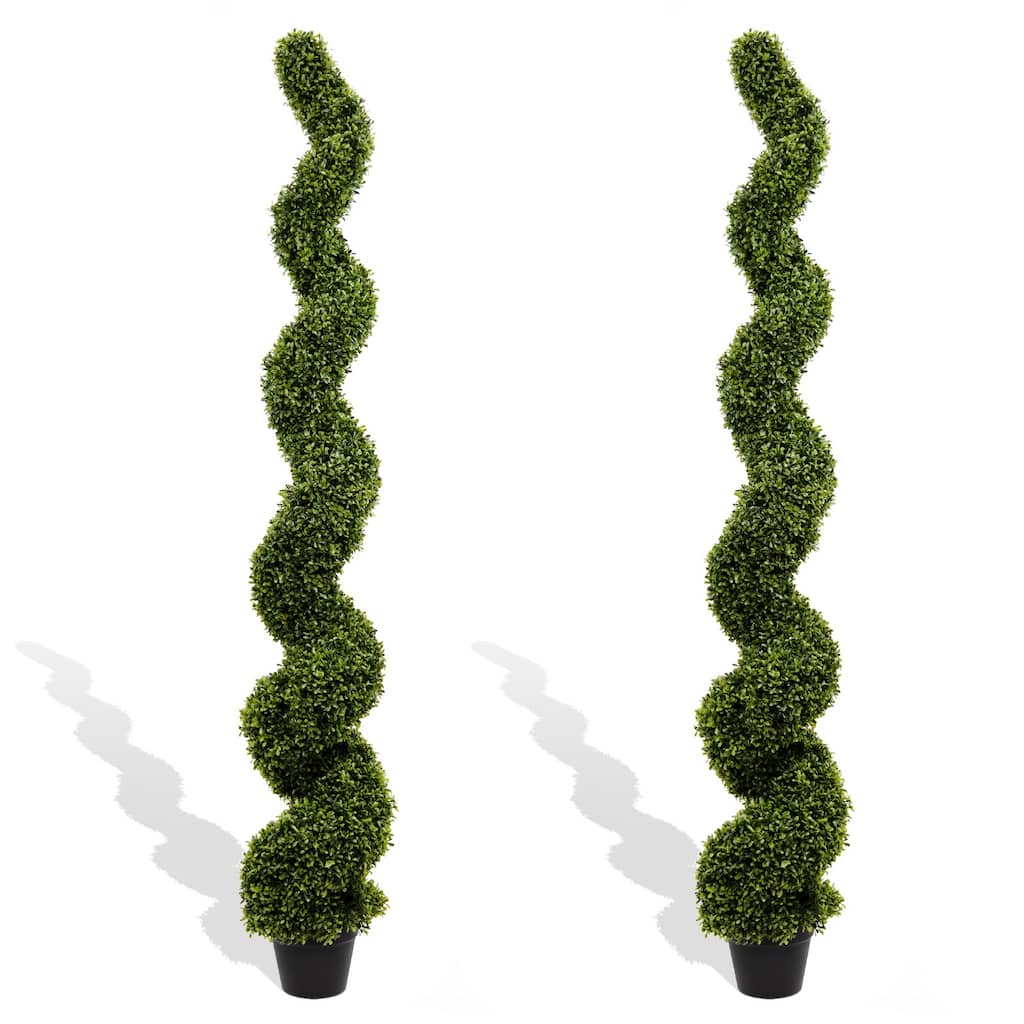 Outdoor uv resistant plastic boxwood topiary bonsai artificial spiral tree plant