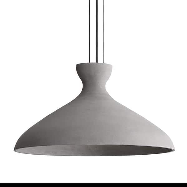 slide 2 of 4, Golden Lighting Aethera 22in Integrated LED Pendant in Grey Cement - Gold
