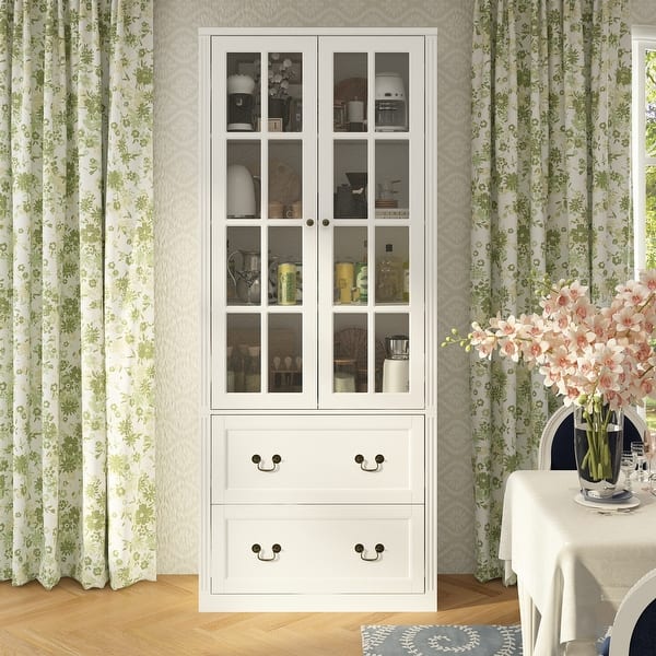 Home Square 2-Piece Set With 2-Drawers File Cabinet & Bookcase In Classic Cherry Prvw Vr~201465205