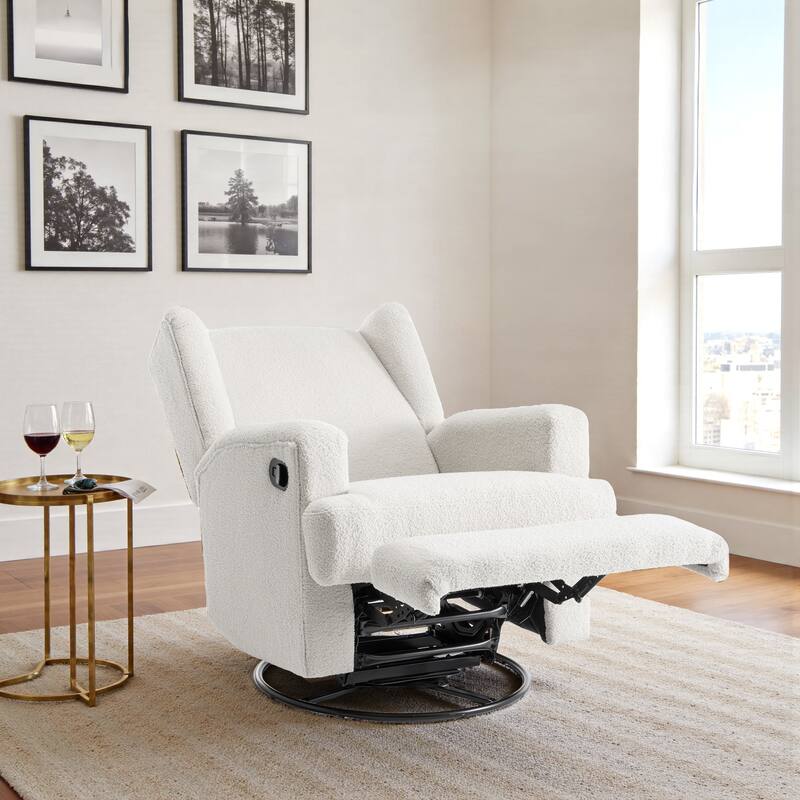 Swivel Wingback Glider Rocker Nursery Recliner Chair