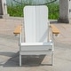 preview thumbnail 1 of 22, Patio HDPE Board Folding Adirondack Chair With Cup Holder White