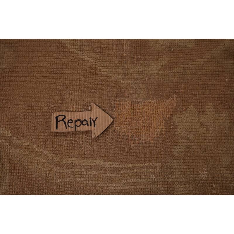 Antique Vegetable Dye Oushak Large Turkish Rug Handmade Wool Carpet - 16'7" x 19'3"