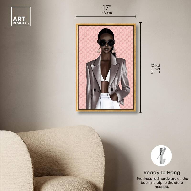 Cool Luxury Woman Canvas by Art Remedy