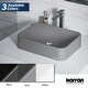 preview thumbnail 17 of 23, Karran Sea Crest Quartz 22 inch Bathroom Vessel Sink